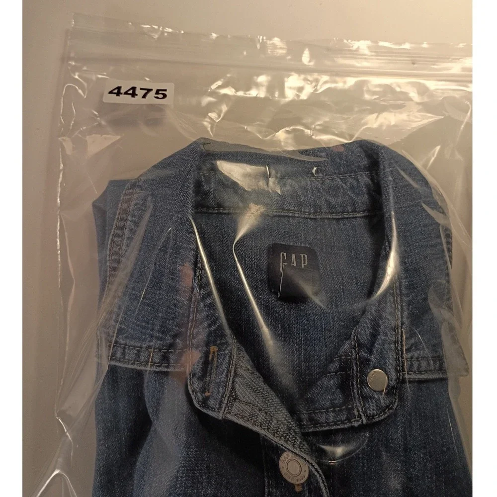 Gap Kids Denim Shirt Dress Medium Wash Long Sleeve Blue Size S 6-7 Casual NWT